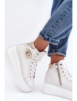 Dámské vysoké tenisky na zip Lemar bílé model 21637631 - Boto Dámské vysoké tenisky na zip Lemar bílé model 21637631 - Boto