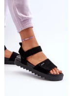 Dámské Semišové Sandály Na Platformě Big Star model 21655456 Černé - Big Star Shoes Dámské Semišové Sandály Na Platformě Big Star model 21655456 Černé - Big Star Shoes