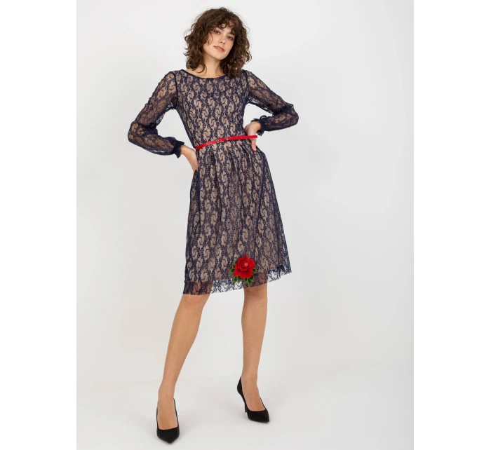 LK SK 507018 šaty.60P tmavě modrá LK SK 507018 šaty.60P tmavě modrá