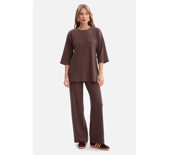 Kalhoty z úpletu hnědé model 21379852 - BeWear