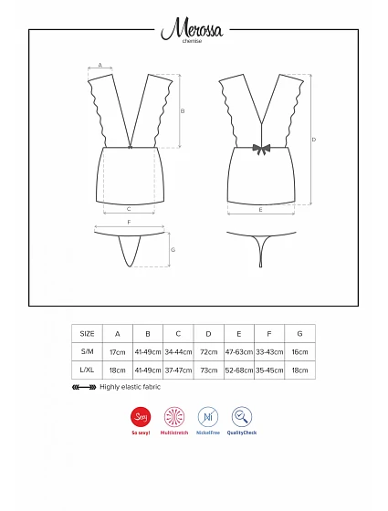 Košilka model 4178232 chemise - Obsessive Košilka model 4178232 chemise - Obsessive