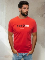 Pánské tričko s potiskem červené FashionStreet RX4742