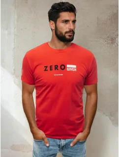 Pánské tričko s potiskem červené FashionStreet RX4742