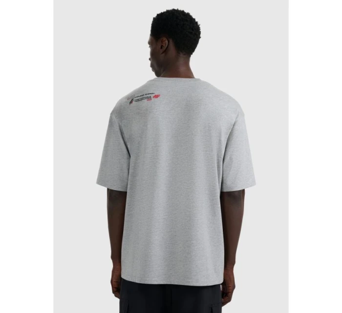 Pánské tričko oversize s potiskem 4F 4FRAW25TTSHM3257-27M Pánské tričko oversize s potiskem 4F 4FRAW25TTSHM3257-27M