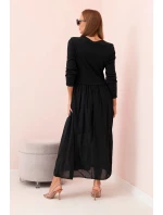 Šaty dlouhé na ramínka švestková Šaty dlouhé na ramínka švestková