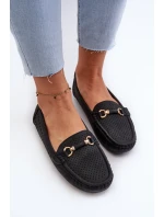 Dámské černé šněrovací mokasíny Rasirna