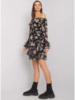 Šaty DHJ SK 15015.56P černá a béžová