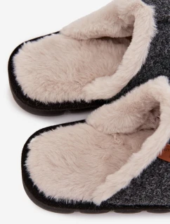 Pánské chlupaté papuče – černé Darielle