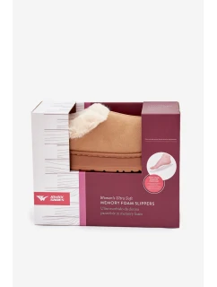 Dámské pantofle s kožíškem – camel Eveline