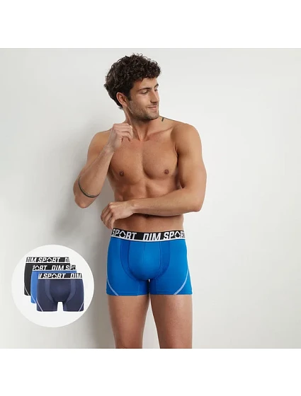 Pánské sportovní boxerky 3 ks model 18715500 BOXER 3x  černá - DIM SPORT