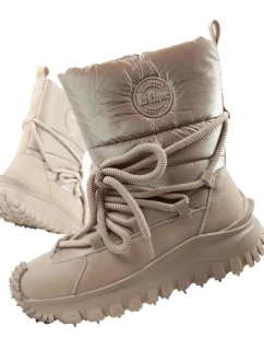 Lee Cooper dámská sportovní obuv zimní trekingová zateplená béžová přírodní kůže dámské