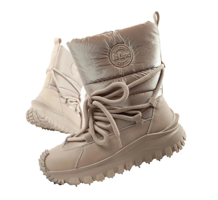 Lee Cooper dámská sportovní obuv zimní trekingová zateplená béžová přírodní kůže dámské Lee Cooper dámská sportovní obuv zimní trekingová zateplená béžová přírodní kůže dámské