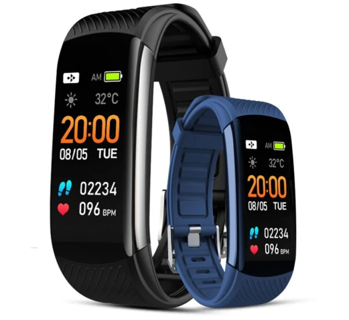 GIEWONT Smartwatch černé a námořnické modré 2 pruhy GW200-6 GIEWONT Smartwatch černé a námořnické modré 2 pruhy GW200-6