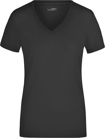 Daiber JN 928 Dámské elastické tričko s výstřihem do V 02.0928 black Daiber JN 928 Dámské elastické tričko s výstřihem do V 02.0928 black