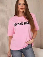 Bavlněná halenka No Bad Days světle růžová