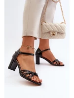 Dámské sandály na podpatku černé Pyrrette