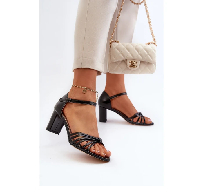 Dámské sandály na podpatku černé Pyrrette