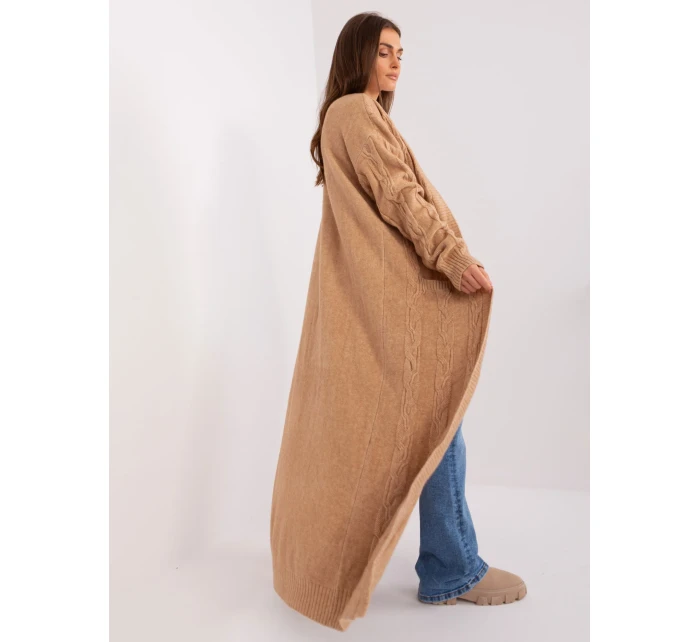 Kardigan AT SW model 18884698 camelowy - FPrice Kardigan AT SW model 18884698 camelowy - FPrice