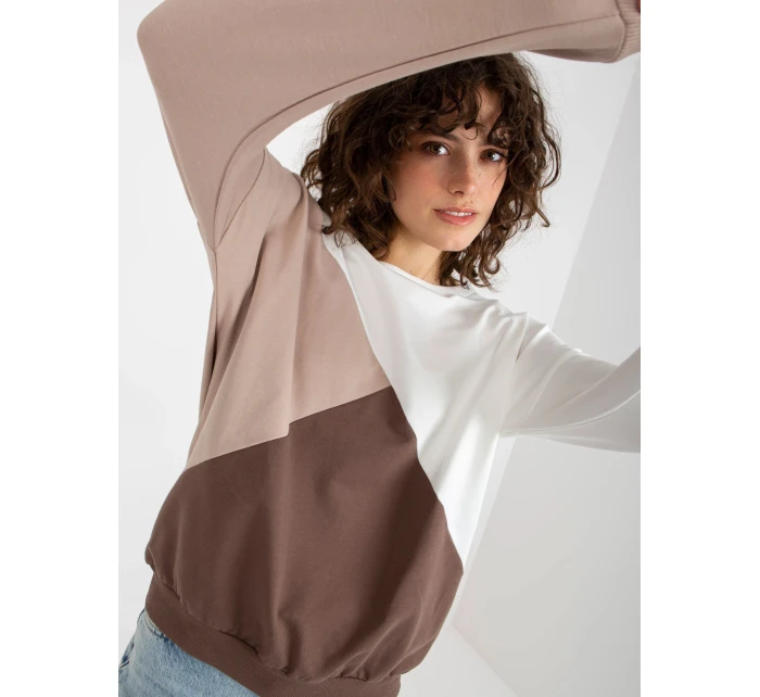 Mikina RV BL 8463.41P bílo-hnědá