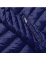Tmavě modrá prošívaná dámská bunda pro přechodné období (5M783-215)