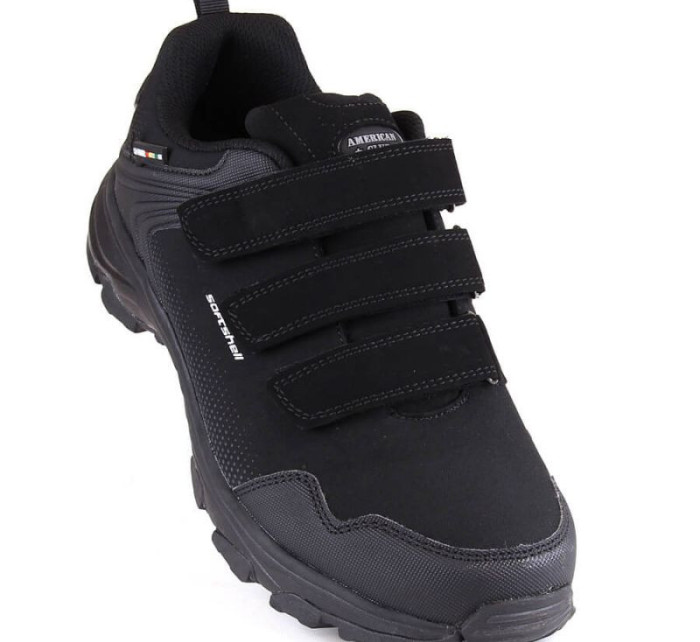 American Club Jr AM931 černá softshellová sportovní obuv na suchý zip