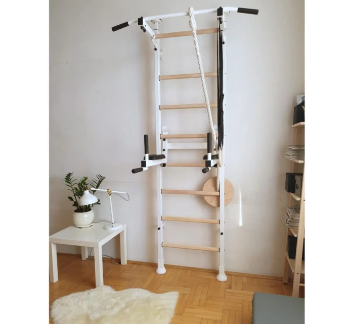 GYMNASTICKÁ TYČ GYNASTICKÁ RUKOJEŤ DĚTSKÉ PŘÍSLUŠENSTVÍ BÍLÁ MATERIÁLNÍ LAVIČKA 413 dětské