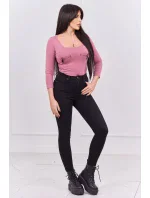 Halenkové body s potiskem pistole tmavě růžové