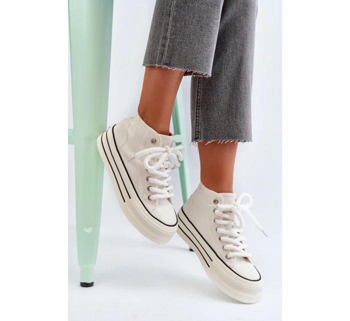 Dámské tenisky na platformě bílé Aineri Dámské tenisky na platformě bílé Aineri