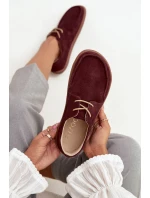 Dámské polobotky typu barefoot z přírodního semiše Zazoo 327 bordó