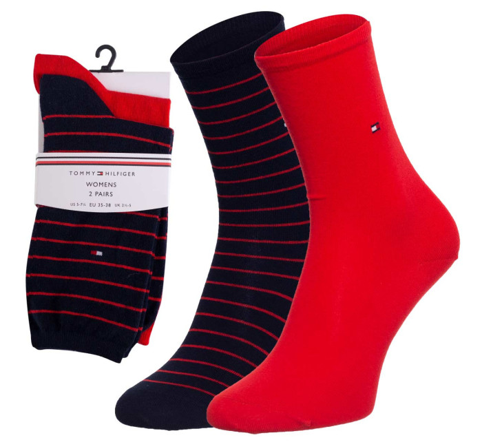 Ponožky Tommy Hilfiger 2Pack 100001494007 Navy Blue/Red