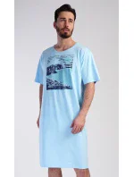 Pánská noční košile s krátkým rukávem model 19903025 - Vienetta MAN Pánská noční košile s krátkým rukávem model 19903025 - Vienetta MAN