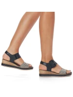 Remonte W RKR646 kožené sandály na platformě