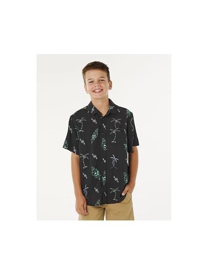Chlapecká košile RIP CURL Eternal Shred Ss Shirt-Boy, černá