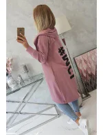 Tmavě růžová bunda s potiskem