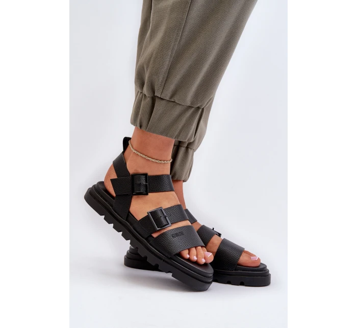 Dámské sandály z ekokože Big Star model 21653814 Černé - Big Star Shoes