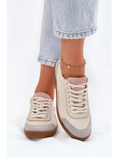 Dámské Kožené Tenisky Zazoo N1220 Béžové