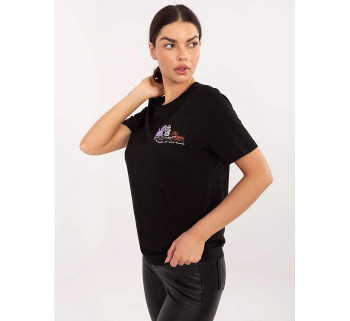 Tričko D12022M02844A černé Tričko D12022M02844A černé