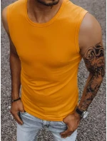 Pánské tričko bez rukávů s potiskem oranžové Dstreet RX4915