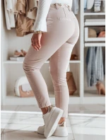 Dámské látkové chinos kalhoty s páskem ROSSALI světle růžové FashionStreet UY2530