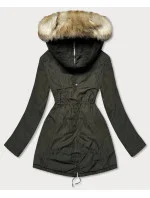 CIEPŁA DAMSKA PARKA ZIMOWA KHAKI model 21241757 - MHM
