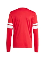 Adidas Squadra 25 dětské červenobílé tričko s dlouhým rukávem JJ0041