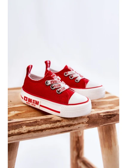 Dětské látkové tenisky BIG STAR model 21594786 červená - Big Star Shoes Dětské látkové tenisky BIG STAR model 21594786 červená - Big Star Shoes