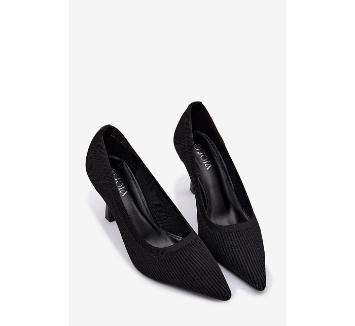 Materiálové Podpatky Lodičky Černé model 22102879 - Boto Materiálové Podpatky Lodičky Černé model 22102879 - Boto