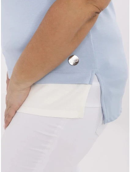 Bluzka RV BZ model 21072567 jasny niebieski - FPrice Bluzka RV BZ model 21072567 jasny niebieski - FPrice