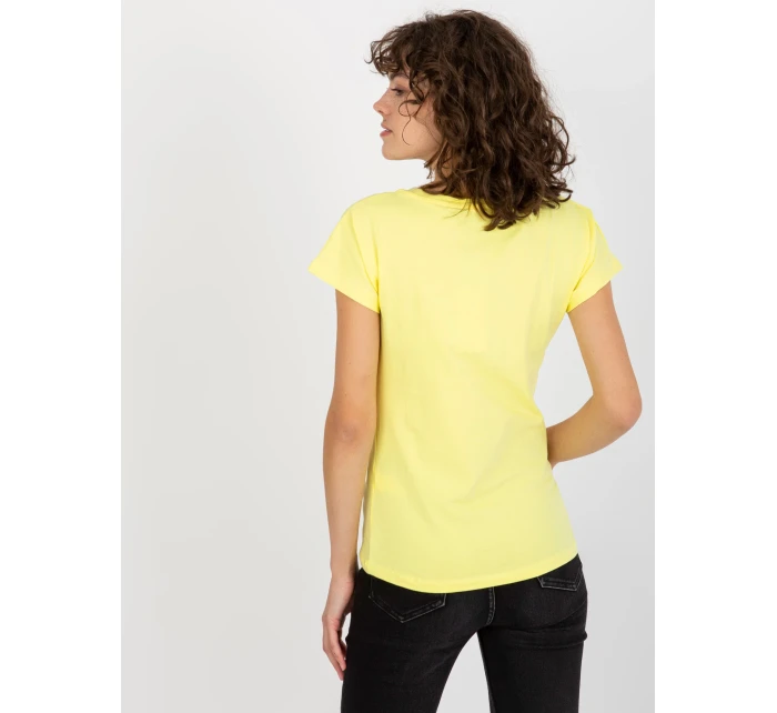 Tričko VI TS model 17967098 světle žlutá - FPrice Tričko VI TS model 17967098 světle žlutá - FPrice