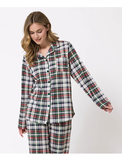 Pyžamo dlouhé rukávy, velikosti rozepínací model 22267932 - LEVEZA Pyžamo dlouhé rukávy, velikosti rozepínací model 22267932 - LEVEZA