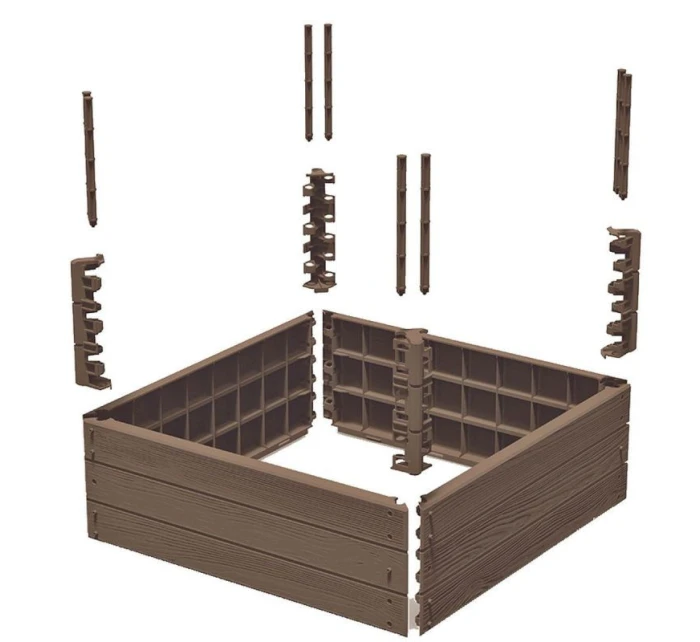 BASE WOOD GARDEN ROCK 4 ELEMENTS RUSTIC BRICKS dětské