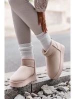 Dámské Sněhule Na Platformě Zateplené Kožíškem Světle Béžové model 21672090 - Boto Dámské Sněhule Na Platformě Zateplené Kožíškem Světle Béžové model 21672090 - Boto