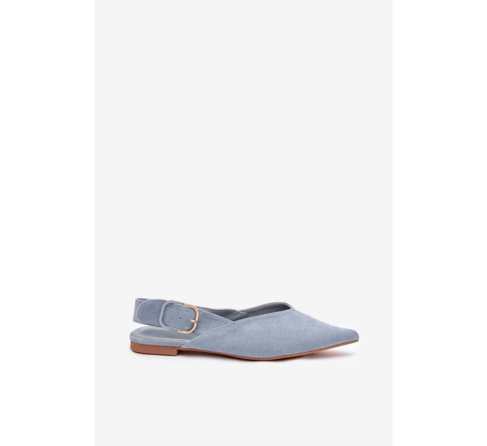 Dámské baleríny S přezkou Modré model 21834818 - Boto Dámské baleríny S přezkou Modré model 21834818 - Boto