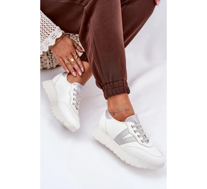 Dámské sportovní tenisky na platformě Vinceza – bílé